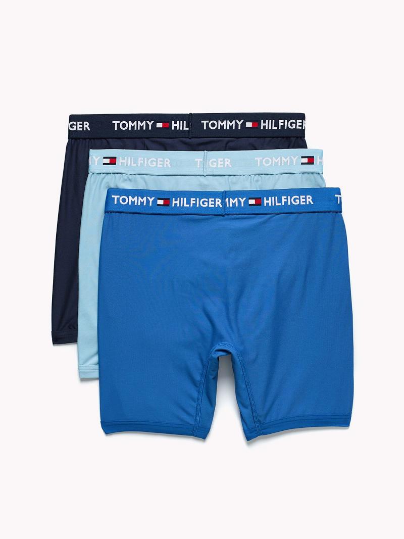 Férfi Tommy Hilfiger Everyday microfiber boxer brief 3pk Boxer Briefs Sötétkék | HU 1386ILH